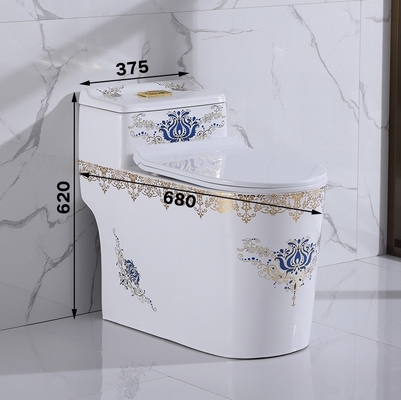 Luxe van het de Hoogtetoilet van het Siphonic galvaniseerde de Ééndelige Comfort Gouden