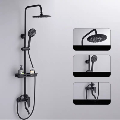 De zwart gemaakte van de de Douche Hoofdreeks van Messings Sanitaire Waren Hete en Koude Regen