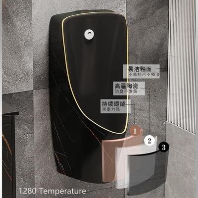 Commerciële het Urinoir Marmeren Zwarte Gouden Kleur van het Badkamers Openbare Toilet