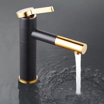 Tapkraan van het waterval de Zwarte Bassin met Gouden Handvat Hete en Koude Mixer
