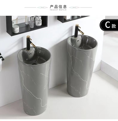 Lengte 820mm 850mm Tegen Hoogste Bassinvoetstuk Matte Grey Vanity Bowl