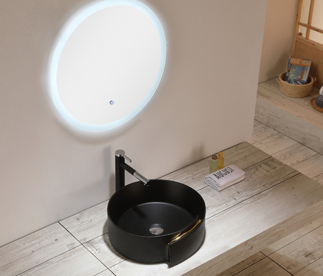 Ovaal Ceramisch Sanitair de Warenbassin Matte Black Bathroom Bowl Sinks van 9L
