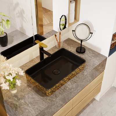 600*350*110mm Sanitaire Rechthoekige Ceramische de Badkamersgootstenen van het Warenbassin