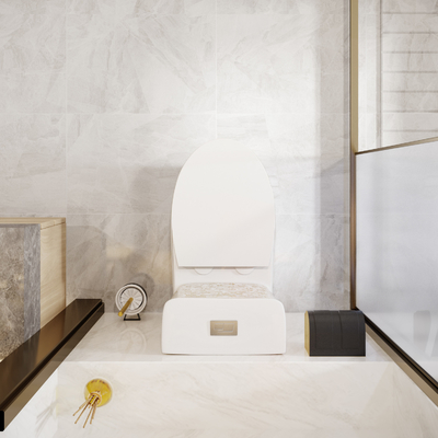 Badkamerswc om Sanitair Warentoilet werpen Ceramische Gouden Kleur