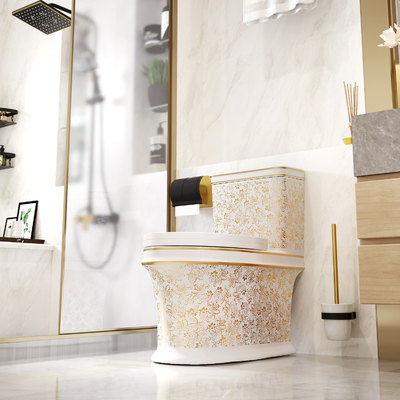 Badkamerswc om Sanitair Warentoilet werpen Ceramische Gouden Kleur