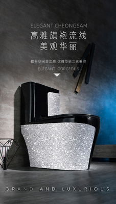Luxe Ceramische Washdown om Ééndelige Gekleurde Toilet Zwarte Strook