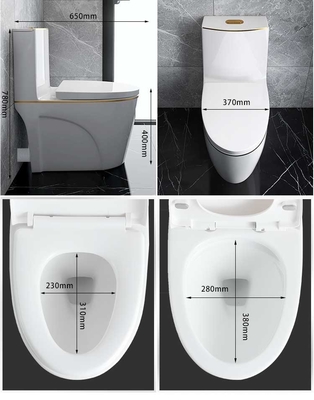 Volledig Verglaasd Spoelend Sanitair Warentoilet de Hoogte van het 1 Stukcomfort