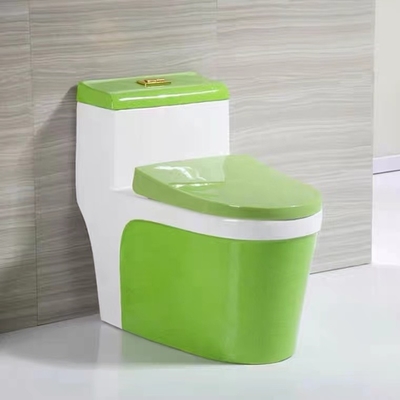 Het sanitaire Moderne Ééndelige Toilet Rode Groenachtig blauwe Colore van 3L 6L Siphonic