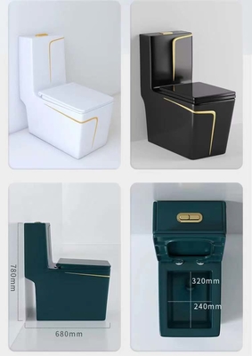 300mm 400mm Ruwe bewerking in Sanitaire de Luxe Groene Gouden Kleur van het Warentoilet