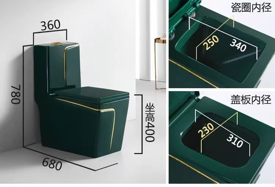 300mm 400mm Ruwe bewerking in Sanitaire de Luxe Groene Gouden Kleur van het Warentoilet
