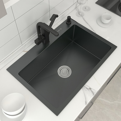 De vierkante Enige Keuken van het Komroestvrije staal daalt Plantaardige Was