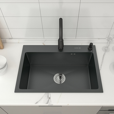 De vierkante Enige Keuken van het Komroestvrije staal daalt Plantaardige Was