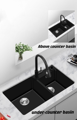 De Keuken van het Undermountroestvrije staal daalt Dubbele 220mm Diepe Kommen