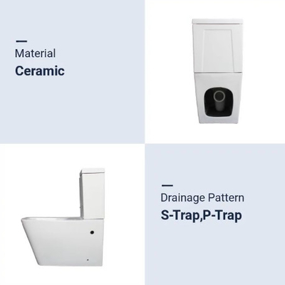 Mengeling Pit Spacing 180mm Tweedelige WC-Toilet en Muur Hung Basin Set