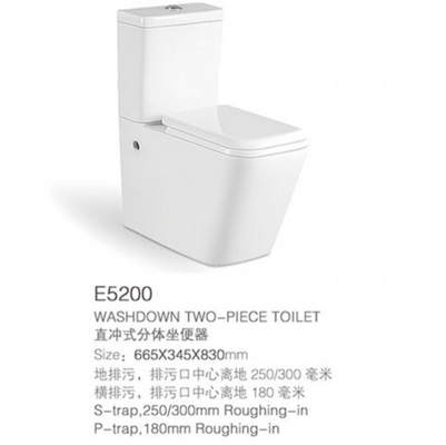 Mengeling Pit Spacing 180mm Tweedelige WC-Toilet en Muur Hung Basin Set