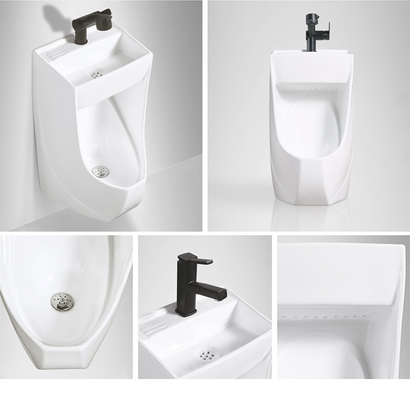 De ceramische Bovenkant schoffelt Muur Opgezet Urinoir met Wasbassin sparen Water