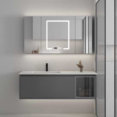 3 Kabinetten van de deuren de Stevige Houten Badkamers met Touch screen LEIDENE Spiegel