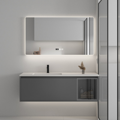 3 Kabinetten van de deuren de Stevige Houten Badkamers met Touch screen LEIDENE Spiegel