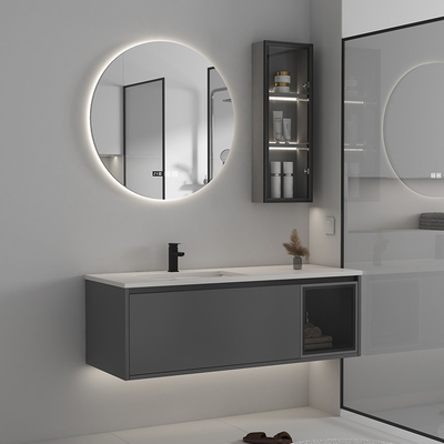 3 Kabinetten van de deuren de Stevige Houten Badkamers met Touch screen LEIDENE Spiegel