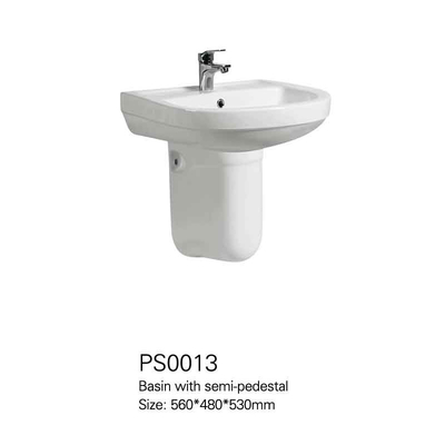 Het Porseleinbassin van Hung Pedestal Sinks Hand Painted van de badkamersmuur voor het Bassin van de Handwas
