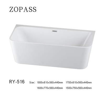 De witte Acryl van de Free Standing Bathtubs SPA Massage Draaikolklucht