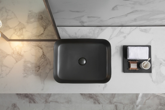 Rechthoekig Sanitair Countertop van het Warenbassin Ceramisch Wasbassin