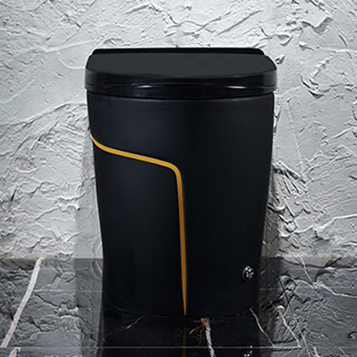Ééndelige Zwarte Slimme Intelligente Toilet Sanitaire Waren 615*360*455mm