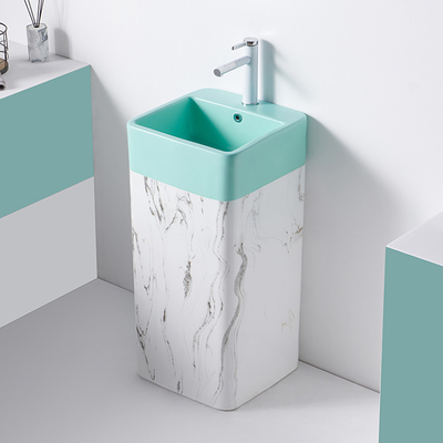De zelfreinigende Rechthoekige Ceramische Gootsteen van de het Voetstukbadkamers van het Wasbassin