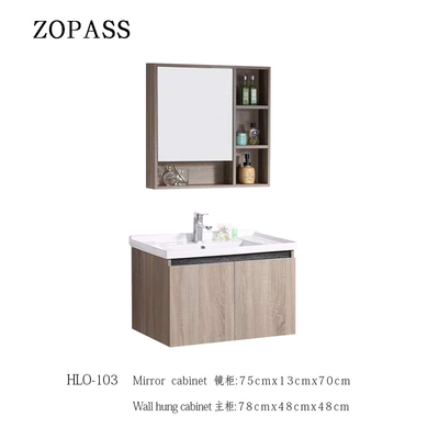 De weerspiegelde Stevige Houten Muur Hung Vanity Units van Badkamerskabinetten