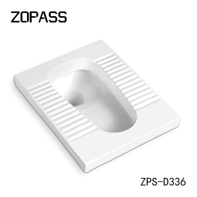485X370X230mm Ceramisch Hurkend Pan Convenient Gravity Flushing