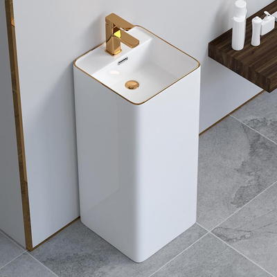 Het sanitaire Ontwerp van het de Gootsteen Moderne Witgoud van het Waren9l Freestanding Bassin