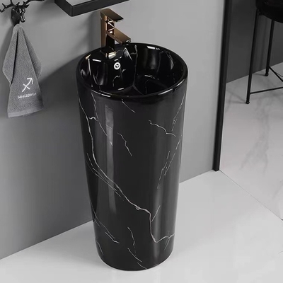 Van het het Bassin Antieke Ontwerp van de voetstuk12l Ovale Vorm Zwarte Gouden de Strookkleur
