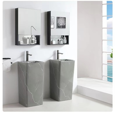 Lengte 820mm 850mm Tegen Hoogste Bassinvoetstuk Matte Grey Vanity Bowl