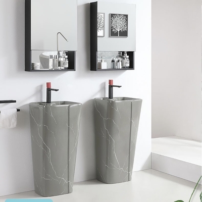 Lengte 820mm 850mm Tegen Hoogste Bassinvoetstuk Matte Grey Vanity Bowl