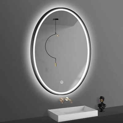 Ovale Opgezette de Ijdelheidsspiegel van het Vormglas Muur met het Ontwasemen van het Scherm